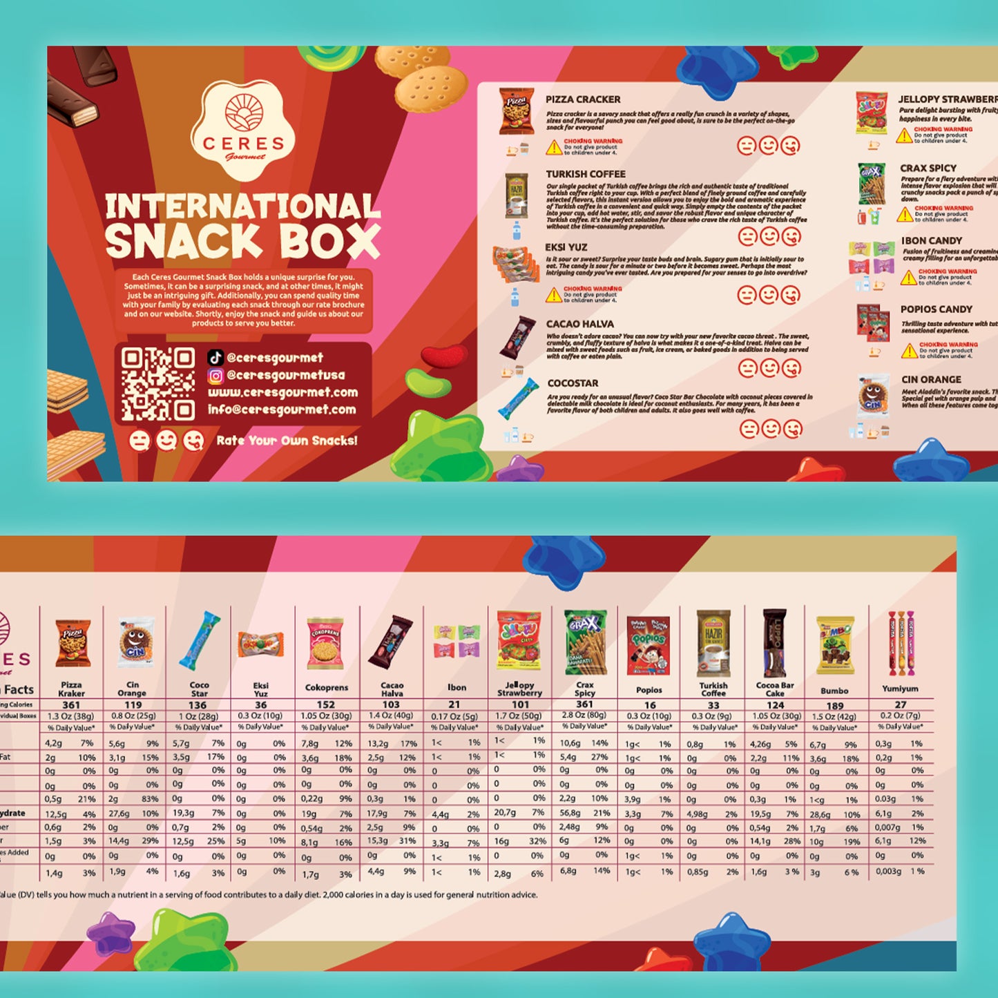 International Snack Box 20 Pcs Exotic Snacks