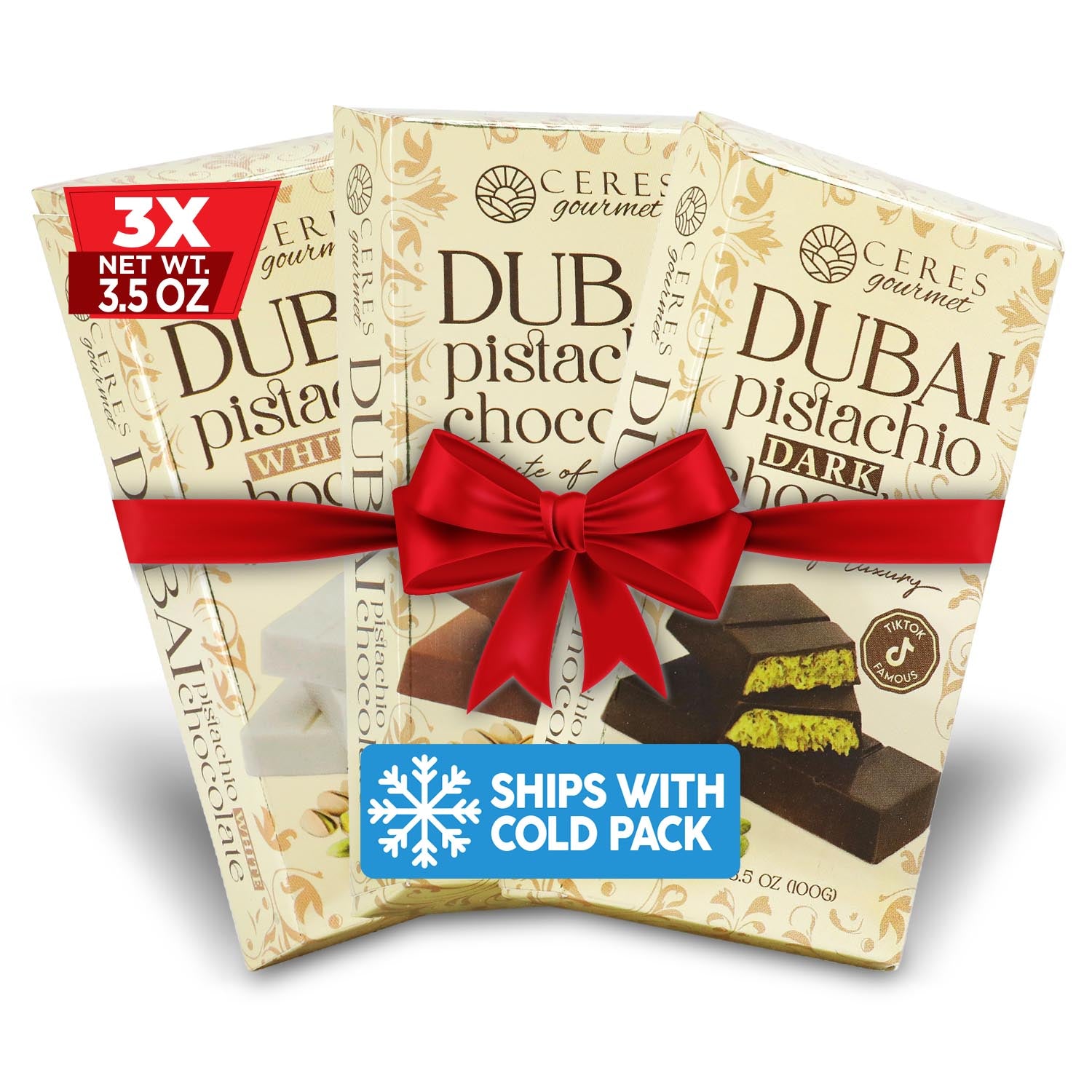 Dubai Chocolate Mini 3-Pack Variety Bundle | Ceres Gourmet