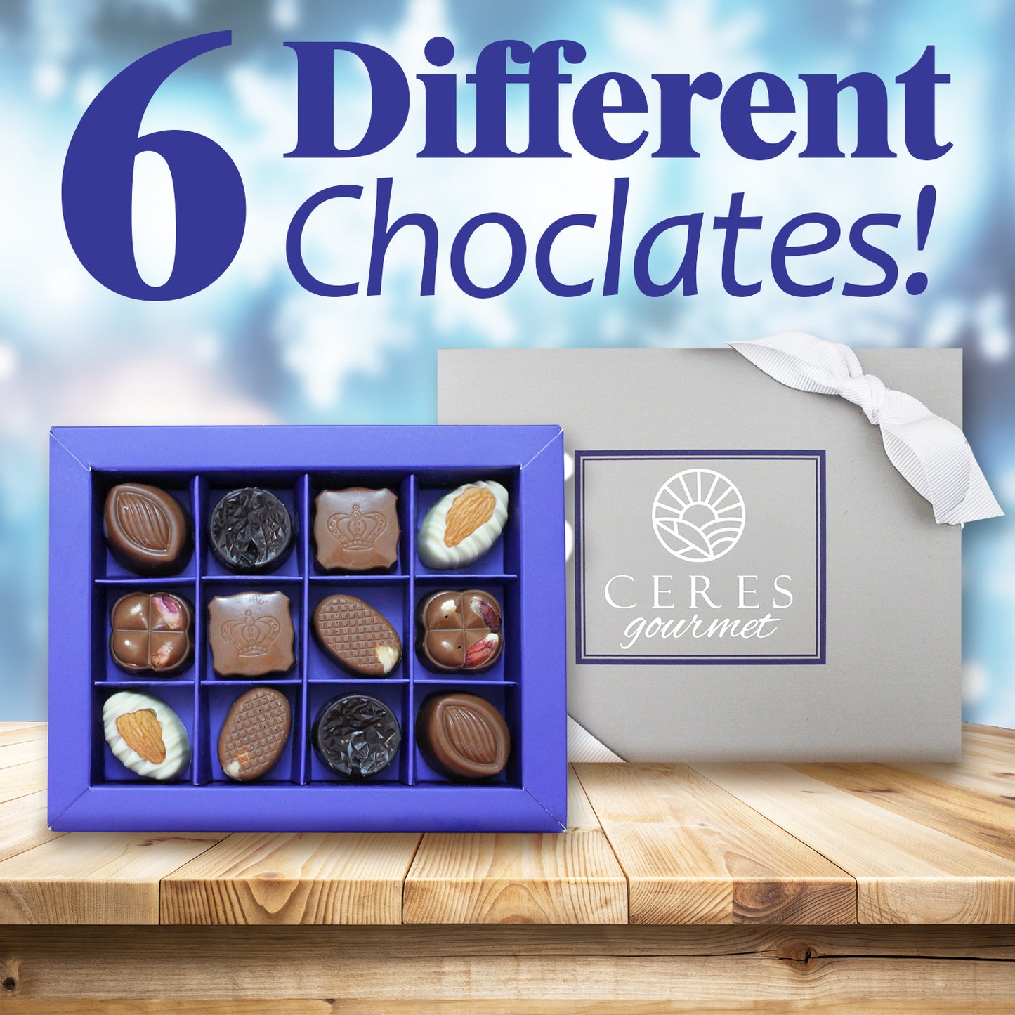 Assorted Handmade Artisan Chocolate Gift Box 12 Pieces