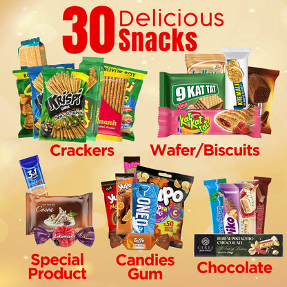 International Snack Box 30 Unique Pcs