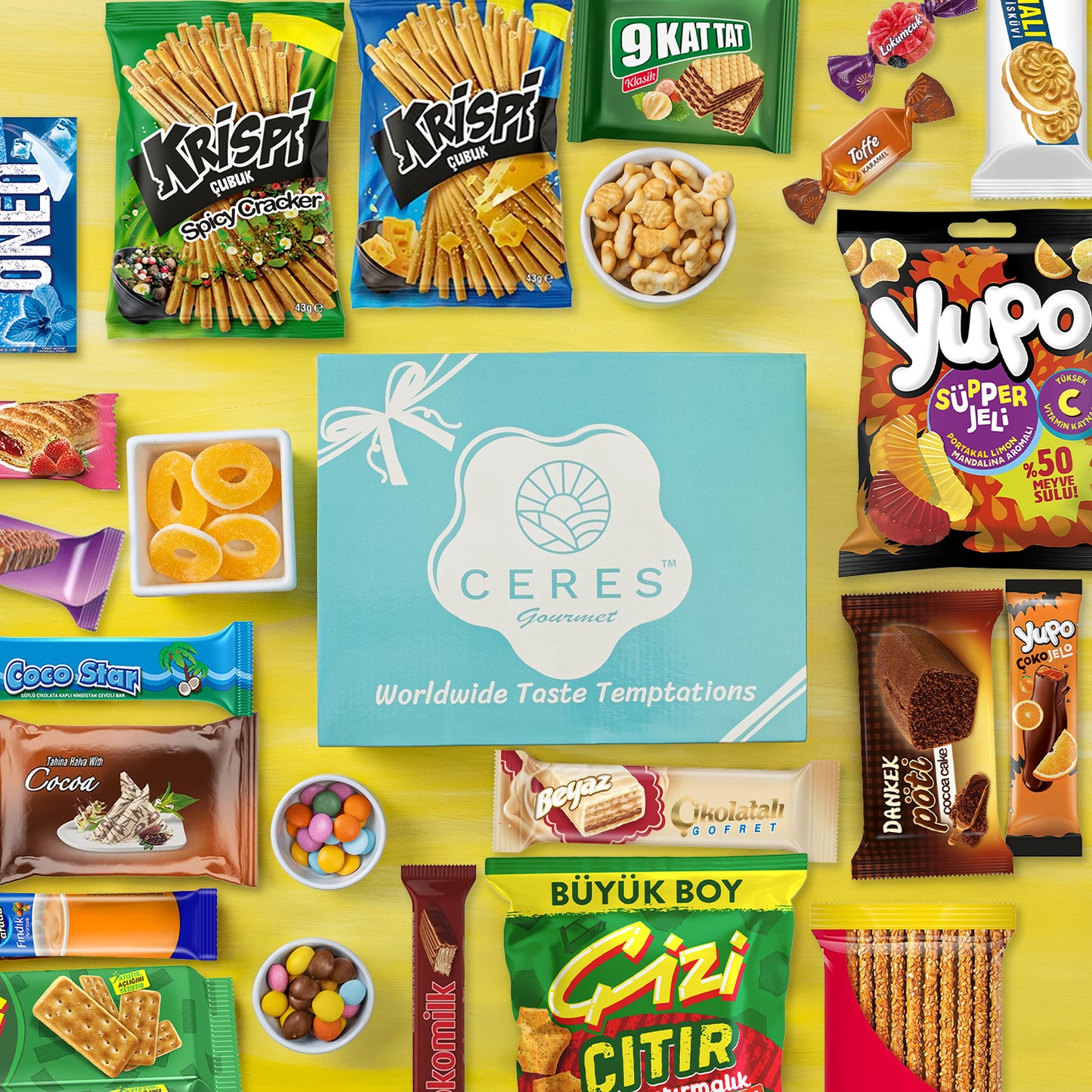 International Snack Box & Dubai Brownie DIY Kit Bundle – Global Snacks and Gourmet Dessert Experience