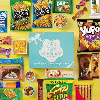 International Snack Box & Dubai Brownie DIY Kit Bundle – Global Snacks and Gourmet Dessert Experience