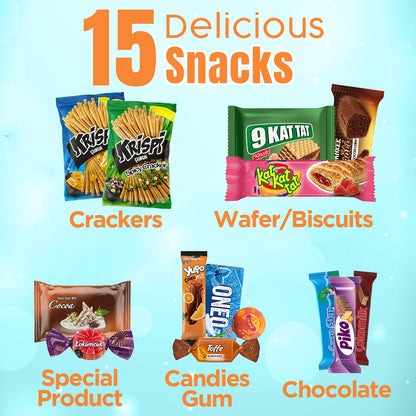 International Exotic Treats Box - 15 Premium Foreign Rare Snacks