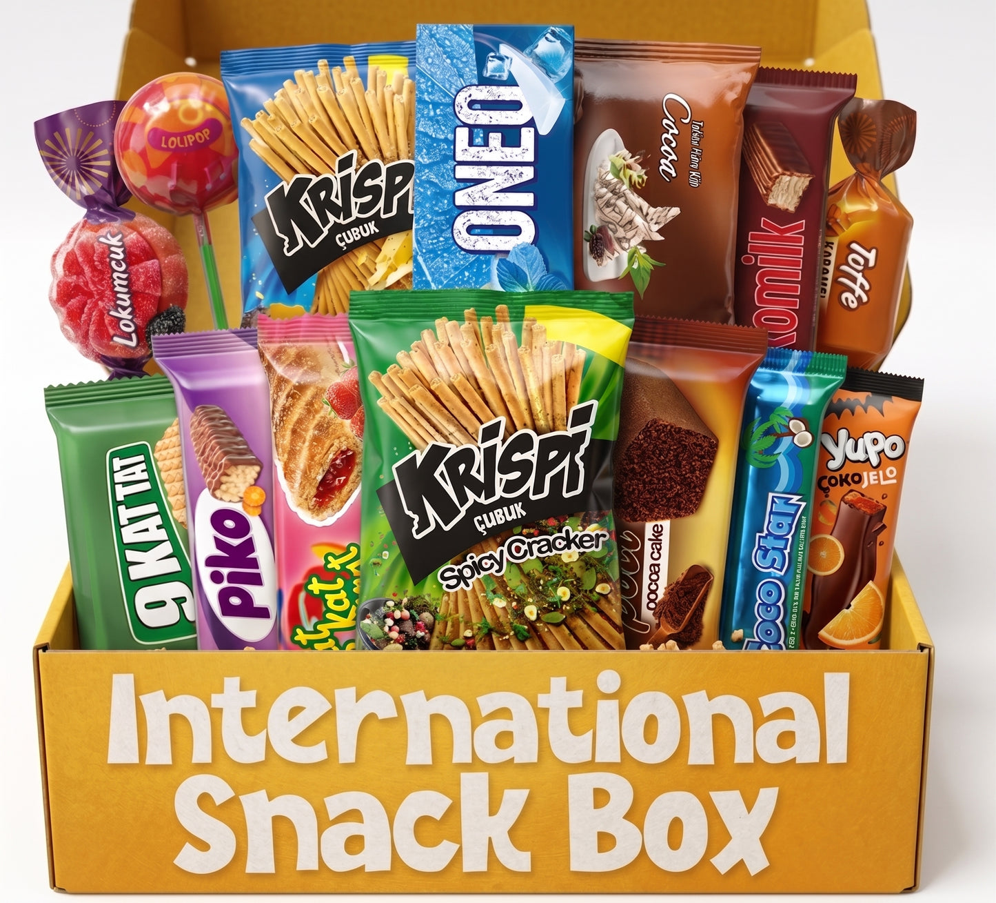 International Exotic Treats Box - 15 Premium Foreign Rare Snacks - Mini Box