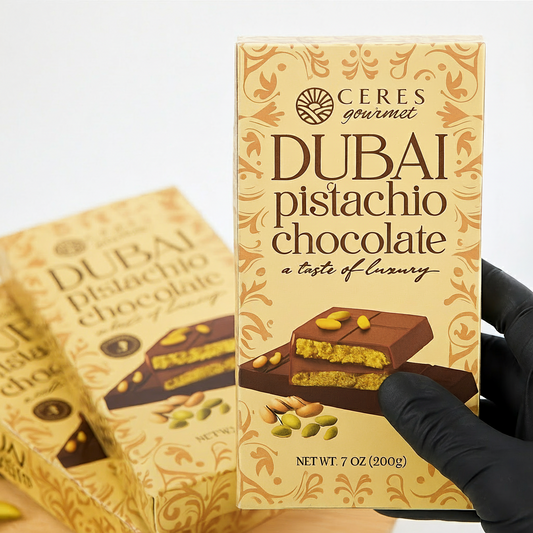 Dubai Chocolate Bar Trio - Dark, White, Milky - 7 oz