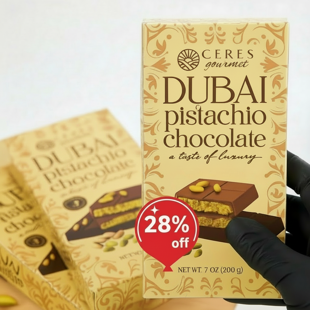 Dubai Chocolate Crispy Knafeh Trio x 7 oz (Milk, White & Dark Chocolate)