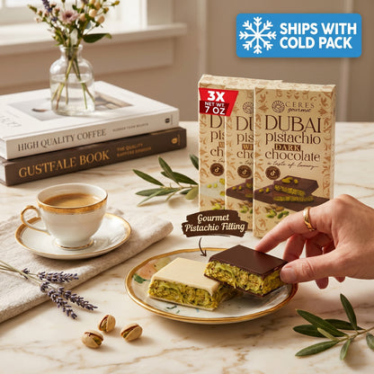 JUMBO Viral Dubai Pistachio Chocolate Bundle - Milk, White & Dark (3x200g)