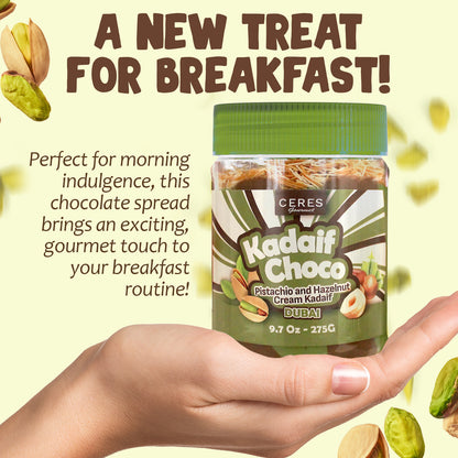 Dubai Spreadable Chocolate and Pistachio with Kataifi - 9.7 oz