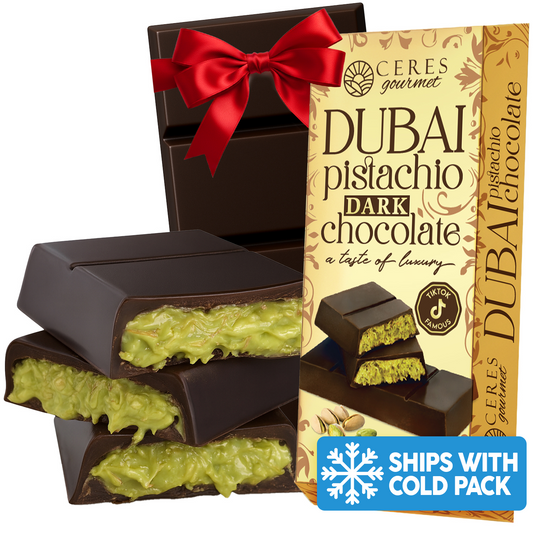 Dubai Chocolate Bar Pistachio with Dark Chocolate & Knafeh -  3.5  Oz