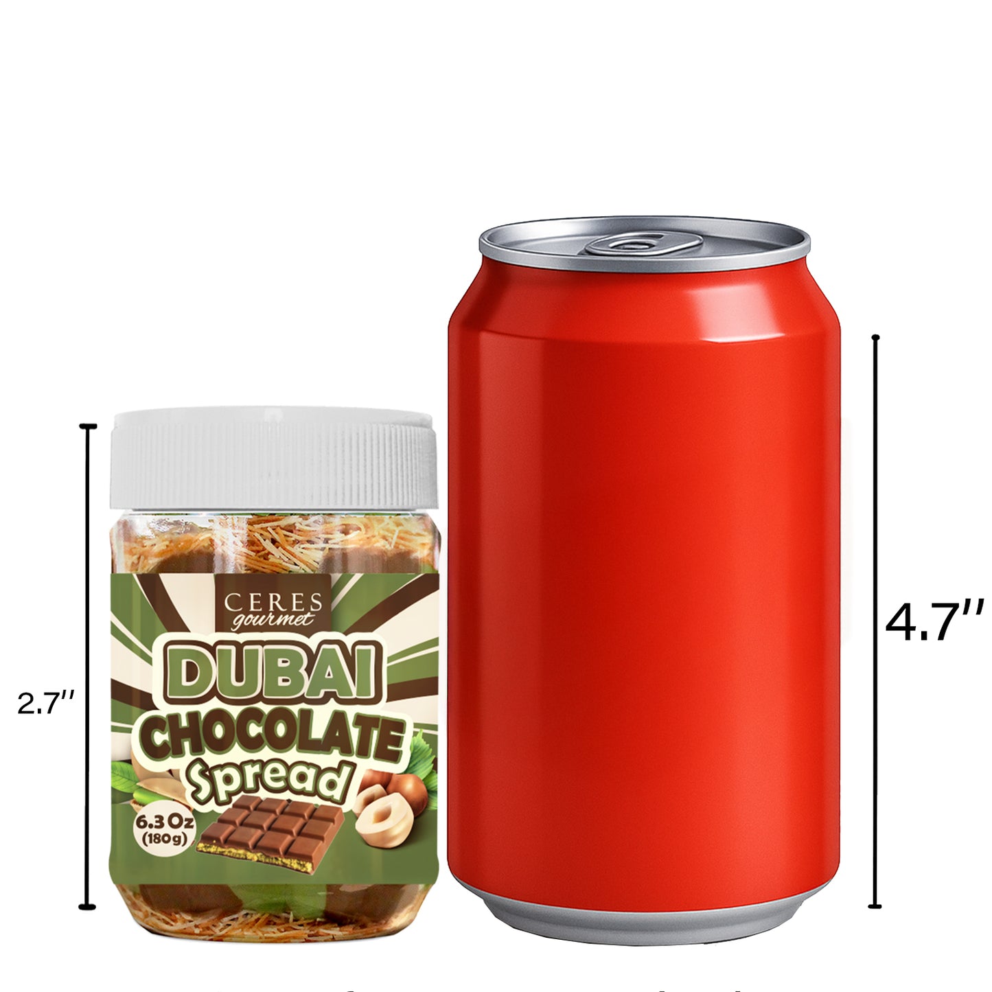 Dubai Chocolate Spread – 6.35 oz for Breakfast, Snacks, and Desserts