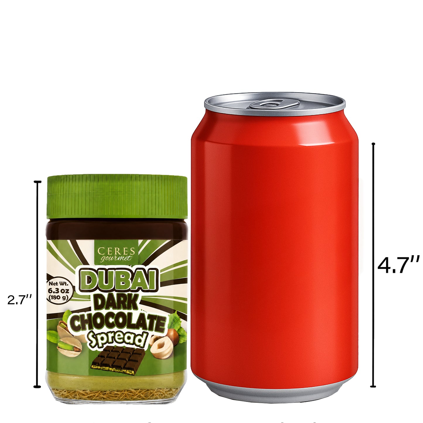 Belgian Dark Dubai Chocolate Kataifi Spread 6.35 oz