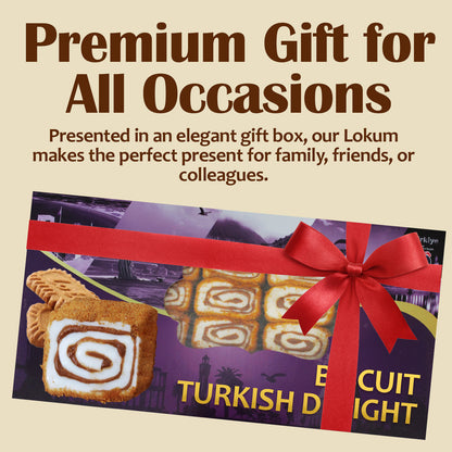Ceres Gourmet Turkish Delight Candy Gift Box with Oreo & Lotus flavors is an authentic Lokum treat, beautifully wrapped and perfect for gifting to family, friends, or colleagues on any occasion.