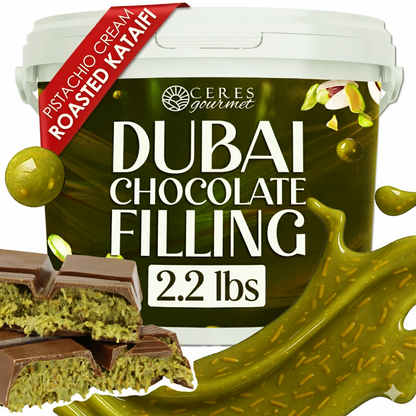 Premium Pistachio & Kataifi Filling – For Dubai Chocolate Creations – 2.2 lb and 6.6 lb