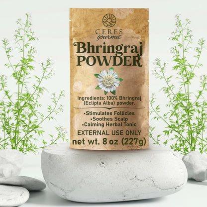 Bhringraj Powder 8 oz – Pure Eclipta Alba for Ayurvedic Hair Care & DIY Masks