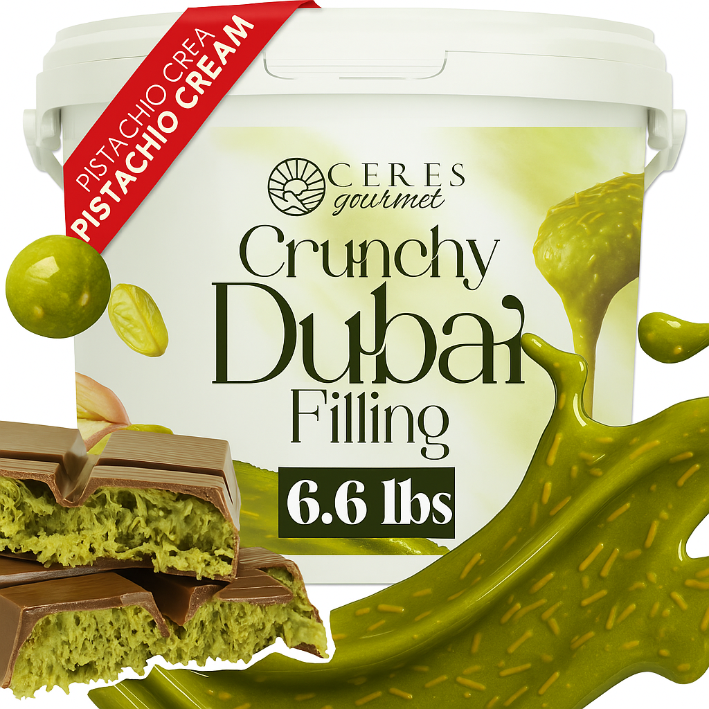 Premium Pistachio & Kataifi Filling – For Dubai Chocolate Creations – 2.2 lb and 6.6 lb