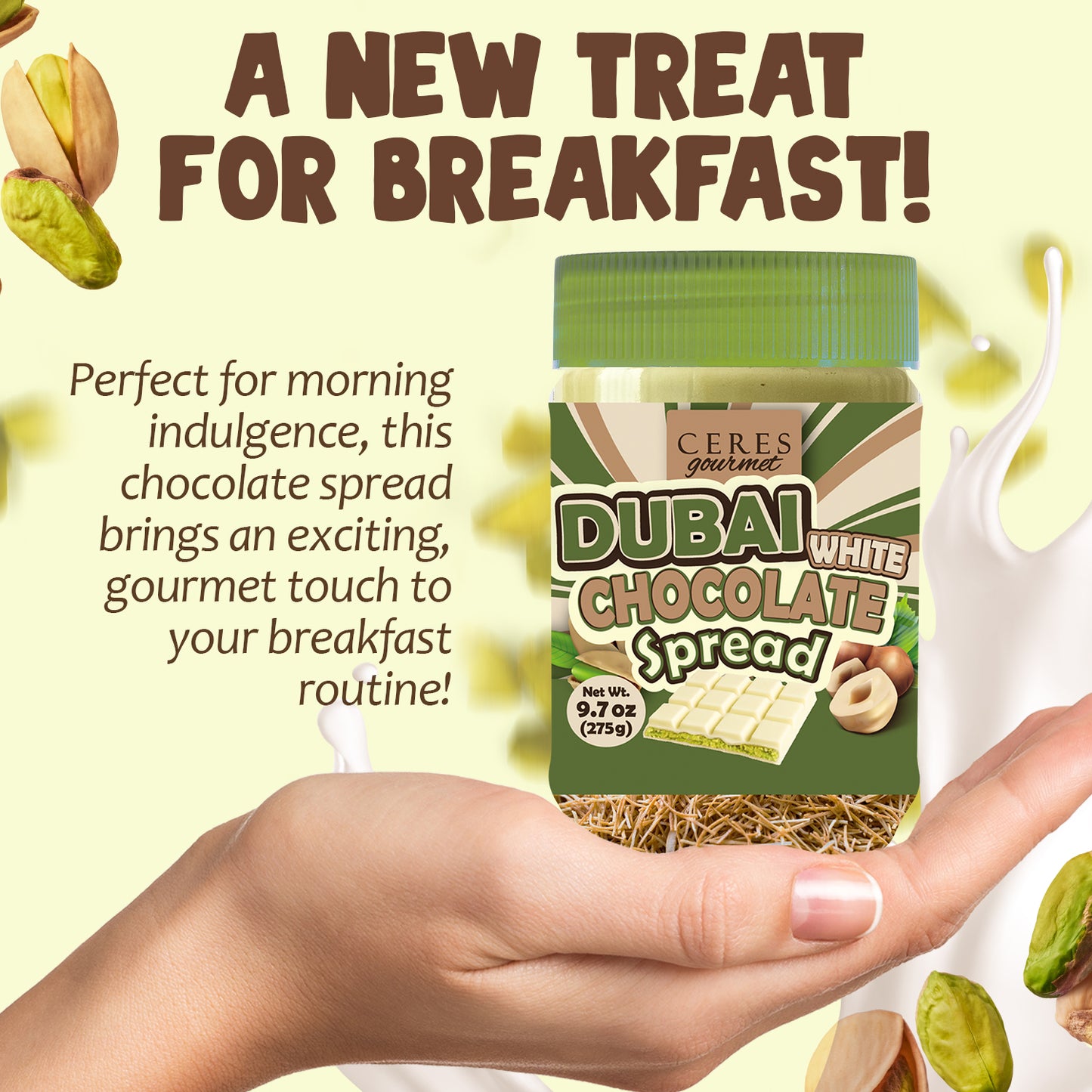 Dubai White Chocolate Spread Jar 9.7 oz