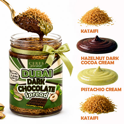 Belgian Dark Dubai Chocolate Kataifi Spread 6.35 oz