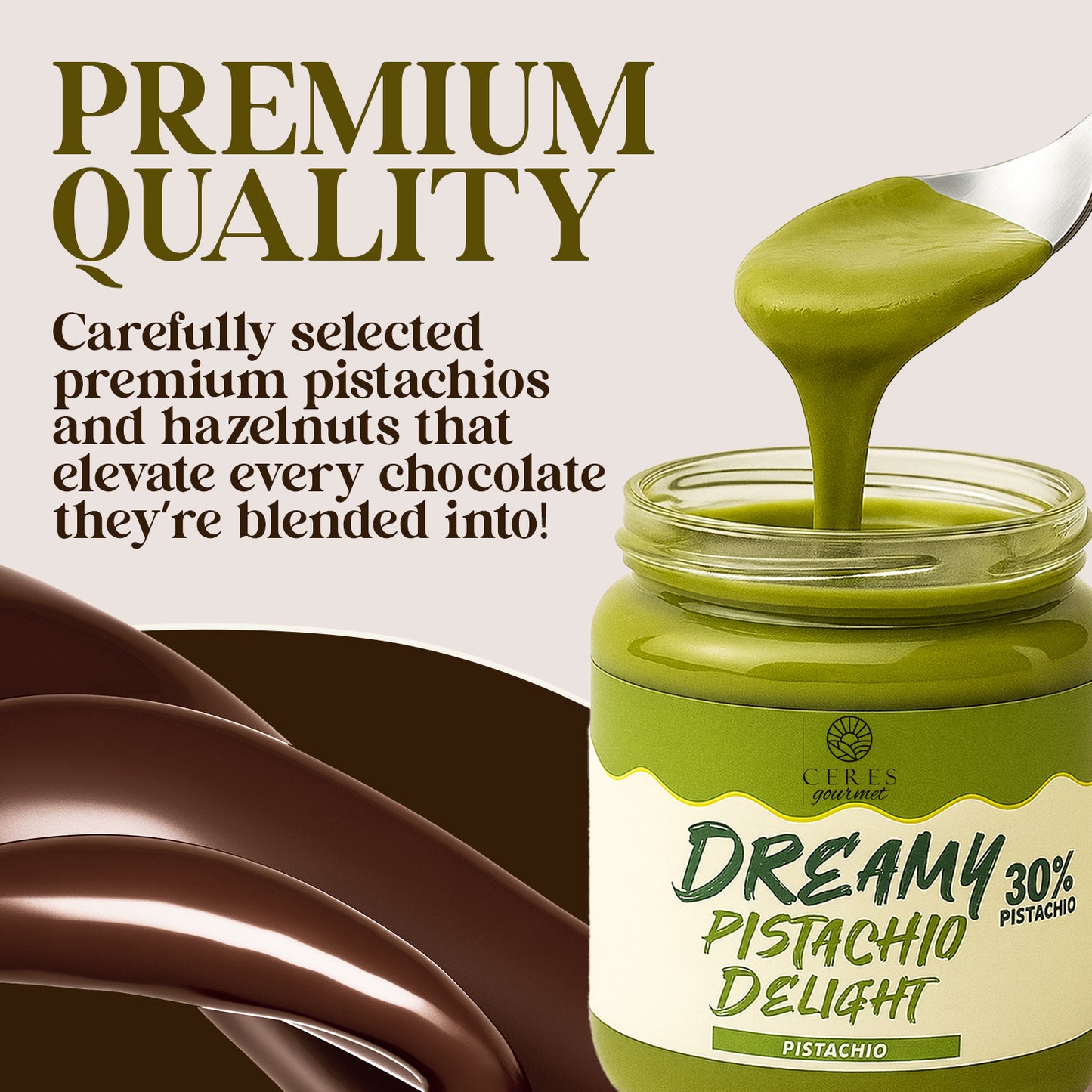 Dubai Brownie DIY Kit -Brownie Powder Mix & Pistachio and Chocolate Cream & Roasted Kataifi