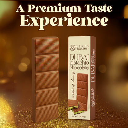 Dubai Chocolate Bar – 2.3 oz | Crunchy Kataifi & Rich European Pistachio Paste
