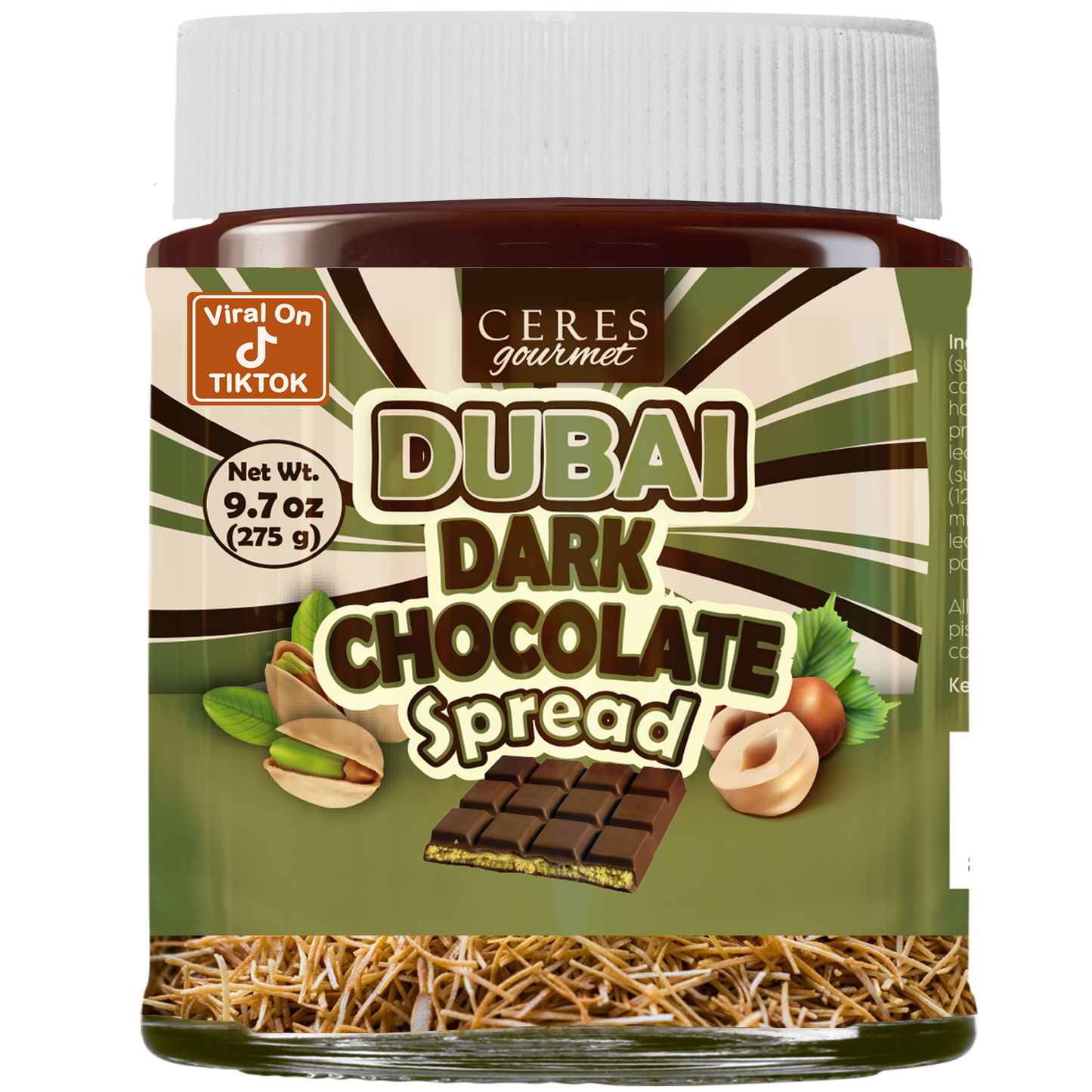 Dark Dubai Chocolate Spread 6.35 oz