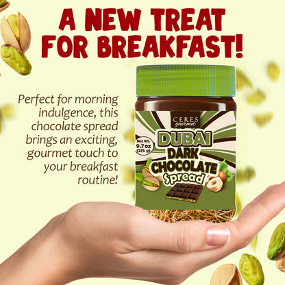 Dark Dubai Chocolate Spread 9.7 oz
