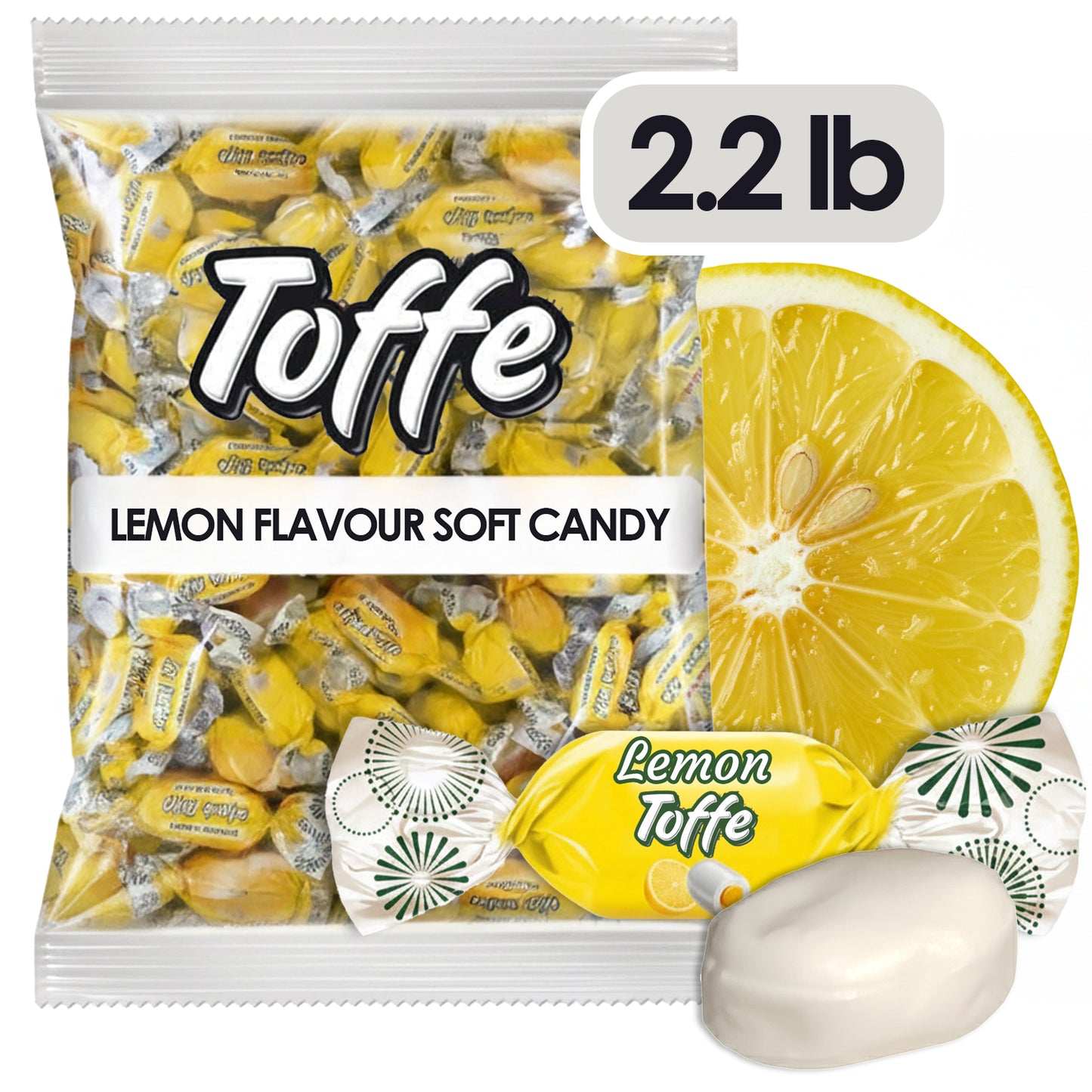 Lemon Soft Candy| Individually Wrapped | 2.2 lb