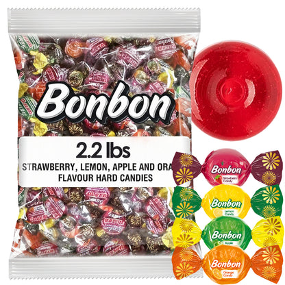 Assorted Fruit Hard Candy | Individually Wrapped | 2.2 lbs