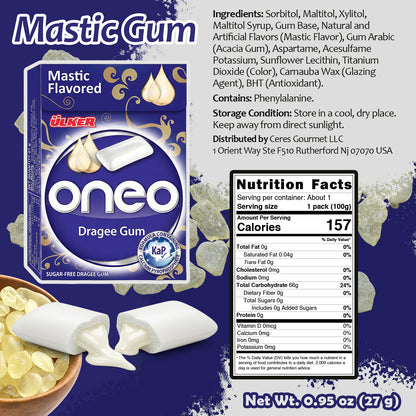 Sugar Free Mastic Flavored Chewing Gum | 20 Boxes (20 Pieces Each)