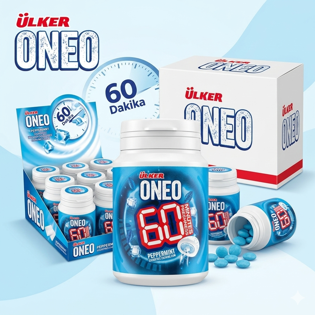 Ulker Oneo products on a light blue background