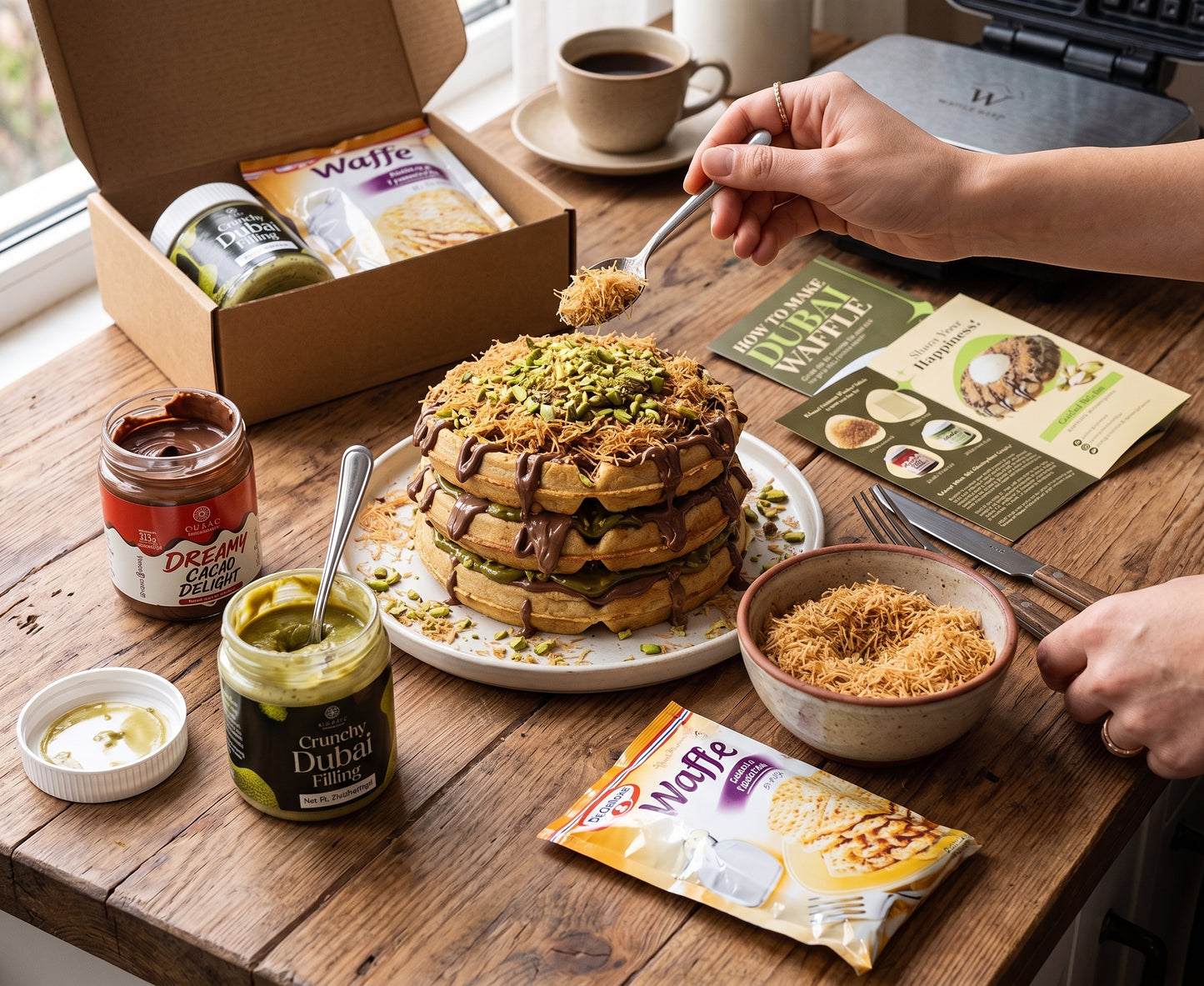 Ceres Gourmet Dubai Chocolate Waffle DIY Kit