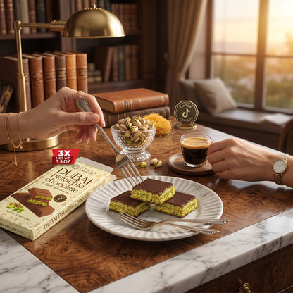 Viral Dubai Pistachio Chocolate Bar with Crunchy Kataifi - 3 Pack (3x100g)