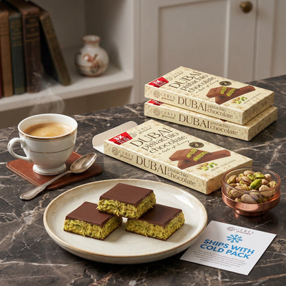 Viral Dubai Pistachio Chocolate Bar with Crunchy Kataifi - 3 Pack (3x100g)