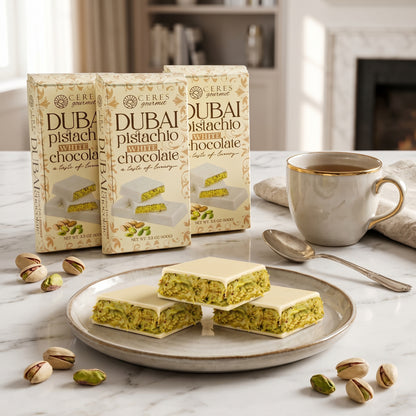 Viral Dubai Pistachio White Chocolate Bar with Crunchy Kataifi - 3 Pack (3x100g)