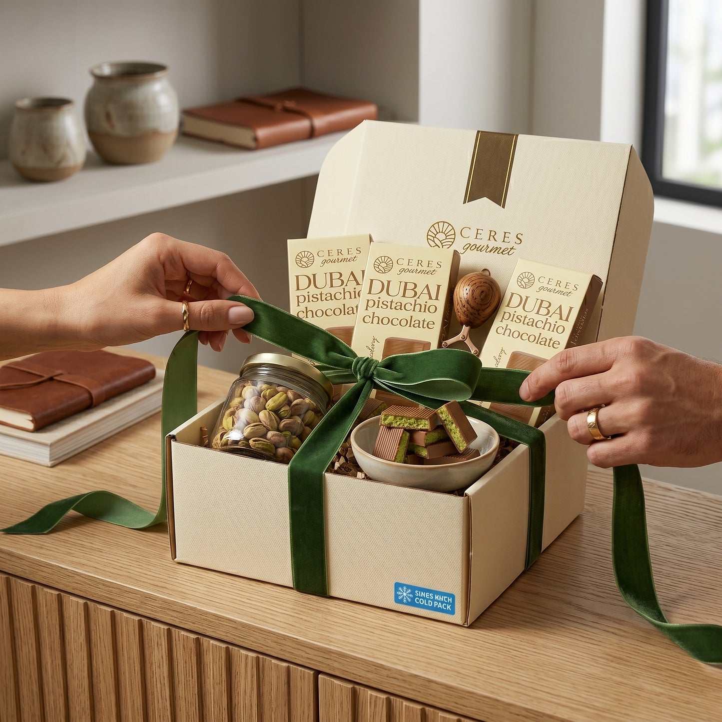 Ceres Gourmet Ultimate Dubai Pistachio Chocolate Collection (3-Pack Bundle)