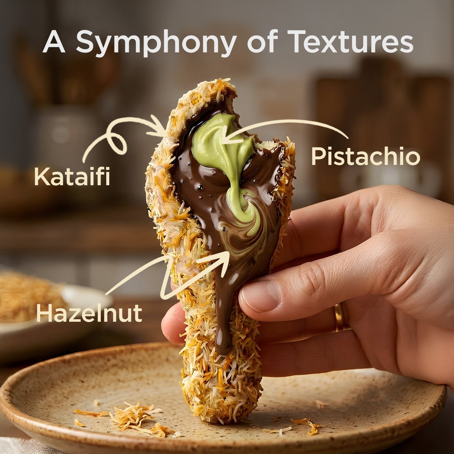Ceres Gourmet Dubai Chocolate Drumstick: Pistachio & Kataifi (60g)