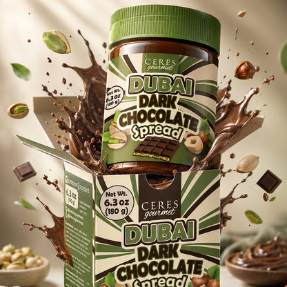 Belgian Dark Dubai Chocolate Kataifi Spread 6.35 oz
