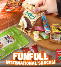International Snack Box Variety Pack, 12 Different Snacks with 15+ Pieces Count Premium Foreign Rare Snacks and Candies, Sweet & Sour Candy Pack