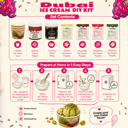 Ceres Gourmet Dubai Chocolate Ice Cream DIY Kit
