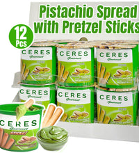 Pistachio Spread with Pretzel Sticks, Snack Pack, 1.94 oz each, Bulk 12 Pack - Nutty Delight for On-the-Go Snacking