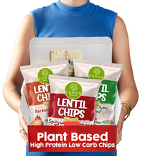 Gluten-Free Lentil Chips Variety Pack 2 Ounce (Pack of 3), 28.8 Gr Plant Based High Protein, Vegan Healthy Low Carb Chips, 3 Exotic Flavors, Gluten-Free Chips, Big Portion Office Snacks