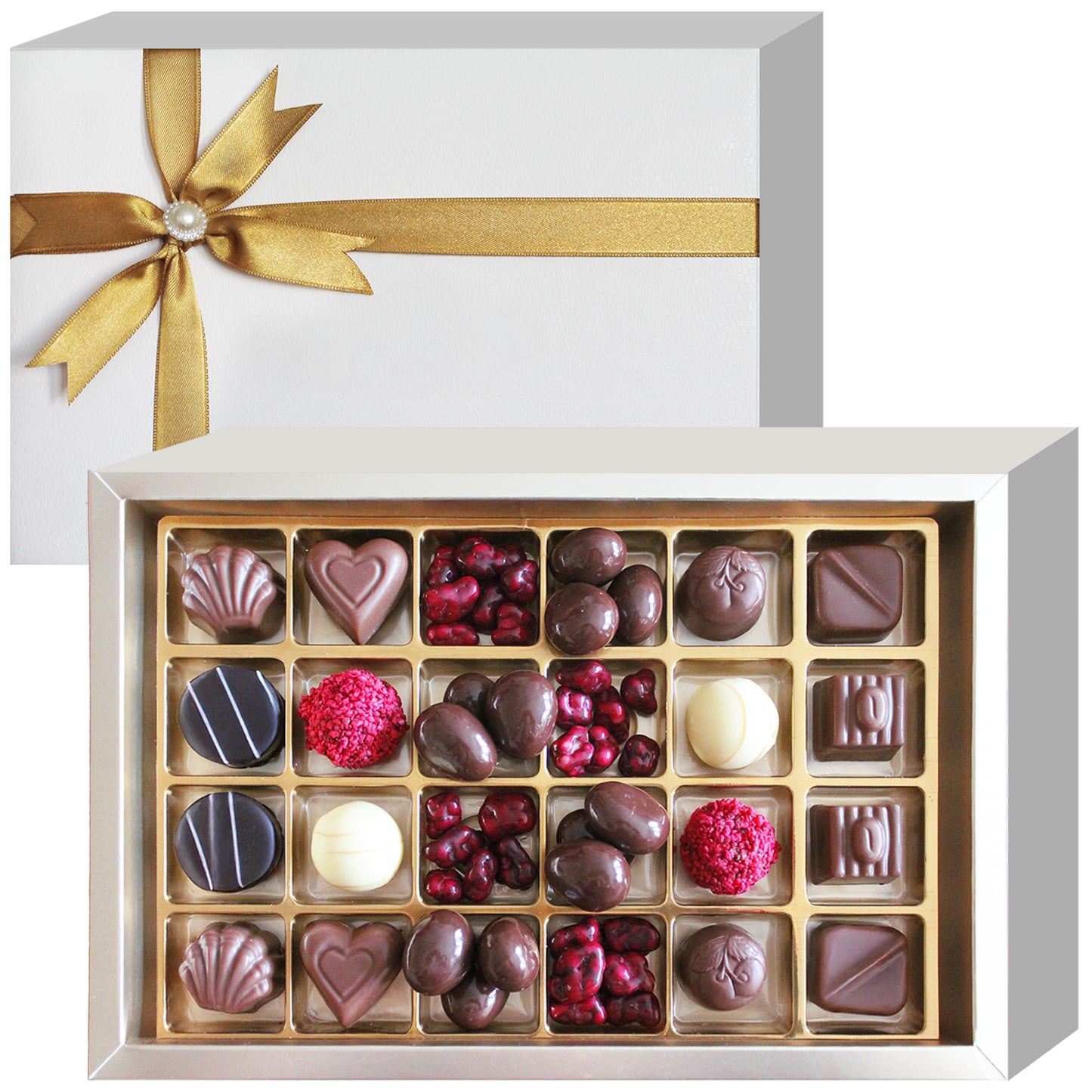 Assorted Handmade Artisan Truffle Chocolate Gift Box 24 Pieces