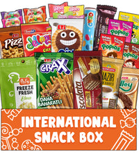 International Snack Box Variety Pack, 12 Different Snacks with 15+ Pieces Count Premium Foreign Rare Snacks and Candies, Sweet & Sour Candy Pack