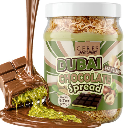 Viral Dubai Chocolate Spread: Pistachio, Hazelnut & Crunchy Kataifi (9.7 oz)