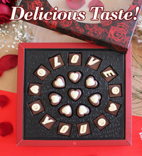 Valentines Day I Love You Chocolate Box 21 Pcs, Assorted Heart Shaped Chocolate in Rose Pattern Box for Valentine's Day and Anniversary, Kosher, Halal, Gift for Her, His, Wife and Girlfriend 6.4 Oz