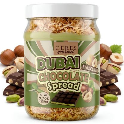 Viral Dubai Chocolate Spread: Pistachio, Hazelnut & Crunchy Kataifi (9.7 oz)