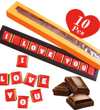 I Love You Chocolate Box - 11 Pcs, Assorted Chocolates in Elegant Gift Box for Valentine's Day and Anniversary, 5.5 Oz