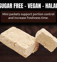Sugar-Free Halvah Tahini Mini Bars 15 Pcs, No Sugar or Glucose Syrup Sesame Tahini Candy –Halal Snacks, Kosher Friendly Plain Halva Bars 0.7 OZ (20 Gr) Each