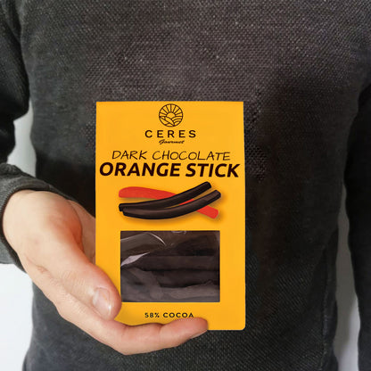 Dark Chocolate Covered Orange Peel Sticks 2 Packs 8.46 Oz - Premium Quality Candied Orange Peel Slices Covered with Dark Chocolate, Delicious Sweet Yummy Chocolate Coated Fruit Candy 8.46 Oz