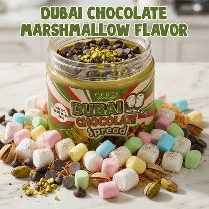 Ceres Gourmet Dubai Chocolate Pistachio Spread with Marshmallows (16oz)