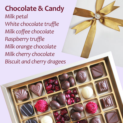 Assorted Handmade Artisan Truffle Chocolate Gift Box 24 Pieces